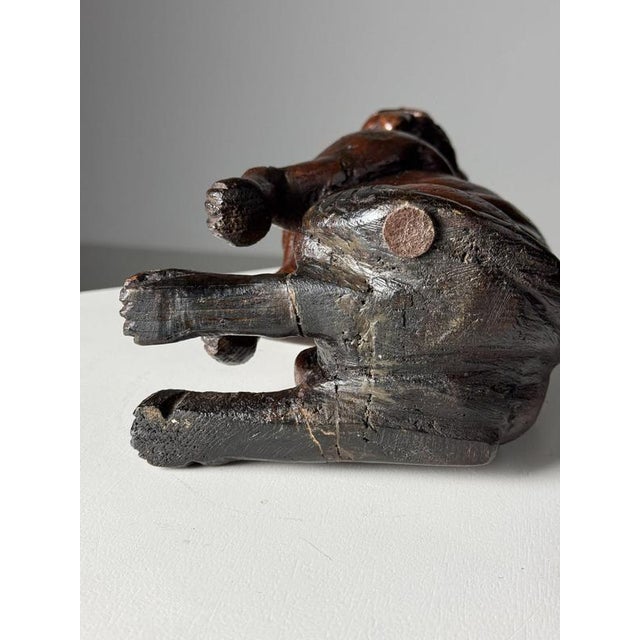 Hand-Carved Statue of Dog Saint Rocco, 18th Century For Sale - Image 12 of 18