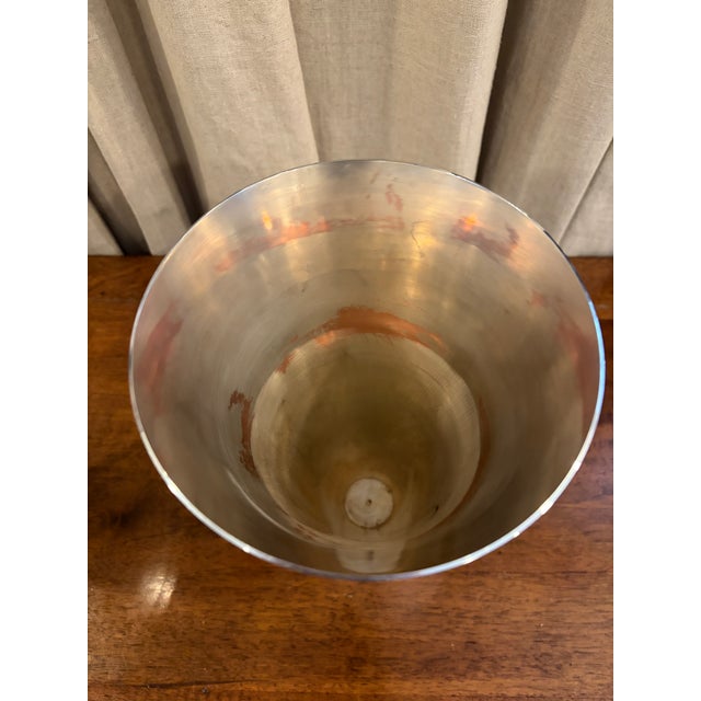Mid-Century Modern Vintage Pair of German Silver-Plated Trumpet Vase From h.r.w. Fink For Sale - Image 3 of 4