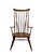 Windsor rocking chair, circa 1890, handcrafted from oak. Features a backrest composed of vertical slats, a turned frame,...