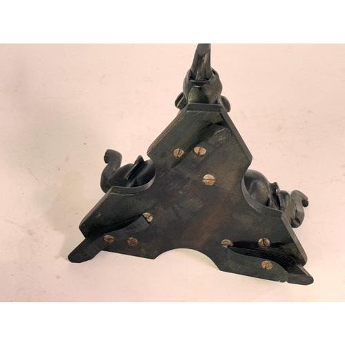 Ashtray in Wood with Elephant Carved Based, France, 1950s For Sale - Image 3 of 9