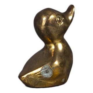 Small Brass Duck Hand Charm For Sale