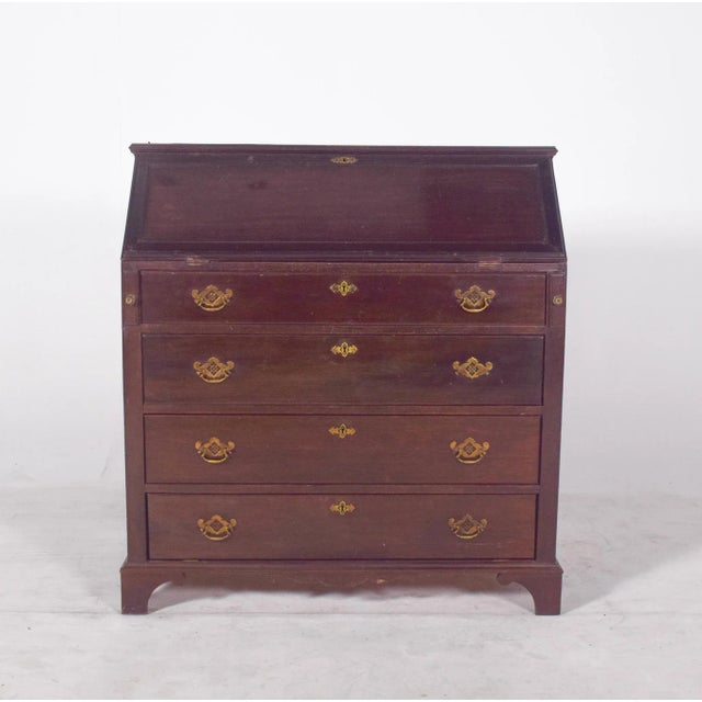 Antique Portuguese Paper Chest of Drawers in Dark Wood For Sale - Image 10 of 10