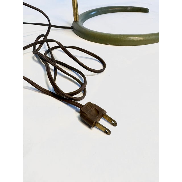 Mid 20th Century Mid Century Modern Green Enamel Desk Lamp For Sale - Image 10 of 12