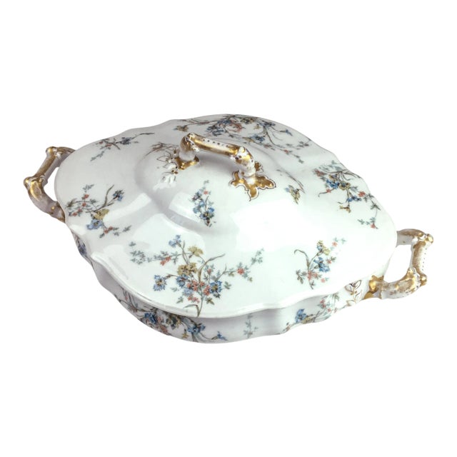 Vintage Porcelain Covered Casserole Serving Dish Theo Haviland Limoges France For Sale