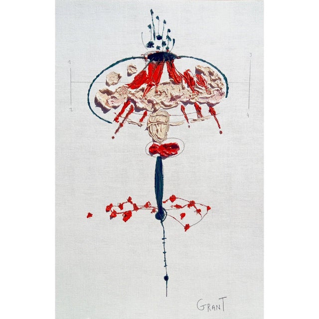 Wood Set of 6 - One-of-a-Kind Organic Modern Framed Botanical Floral Oil Paintings by Diane Grant For Sale - Image 7 of 9