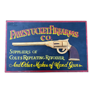 Custom Painted Firearms Trade Sign, 70's