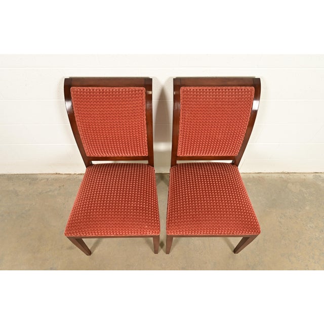 Late 20th Century Smith & Watson Regency Carved Mahogany Side Chairs or Dining Chairs, Pair For Sale - Image 5 of 14