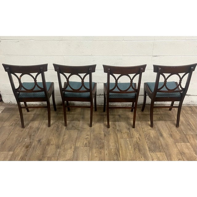 Vintage Tell City Duncan Phyfe Regency Style Dining Chairs - Set of 4 For Sale - Image 9 of 11