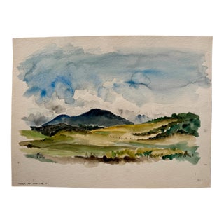 Henry Emil Salloch Original Watercolor on Paper Palmer Lake Rd, 1958. For Sale