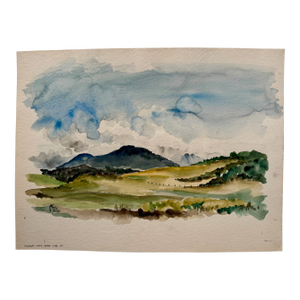Henry Emil Salloch Original Watercolor on Paper Palmer Lake Rd, 1958.