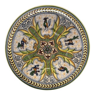 1990s Coimbra Ceramic - Hand Painted Portuguese Plate 7 For Sale