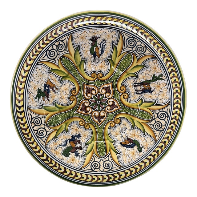 1990s Coimbra Ceramic - Hand Painted Portuguese Plate 7 For Sale