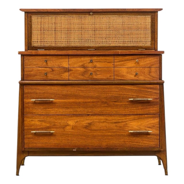 Mid 20th Century Styled After Kent Coffey Highboy Dresser For Sale