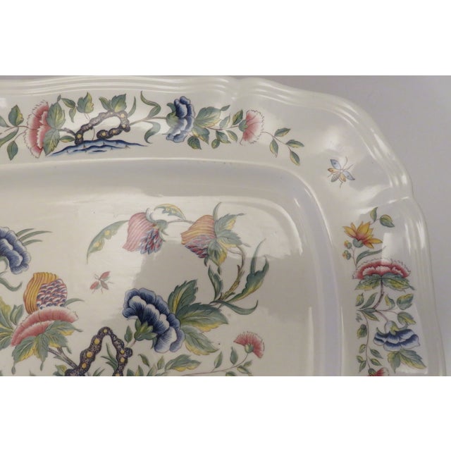 French Country Sarreguemines France Majolica Rouen Faiencea Large 16" Rectangle Platter Vintage For Sale - Image 3 of 16