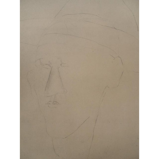 Mid-Century Modern After Amedeo Modigliani, Portrait de Blaise Cendrars, 1959, Lithograph For Sale - Image 3 of 6
