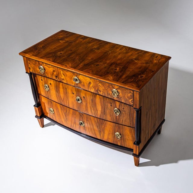Biedermeier Walnut Chest of Drawers, 1830 For Sale - Image 3 of 9