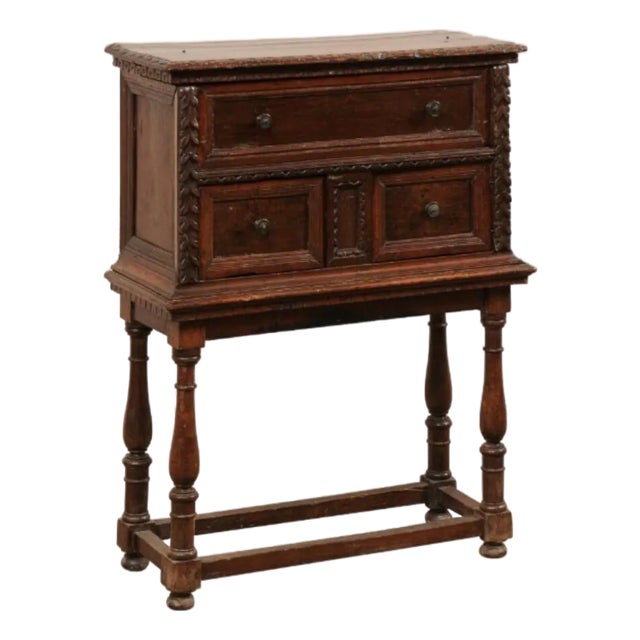 18th Century Italian Classical Brown Wood Butler’s Desk For Sale