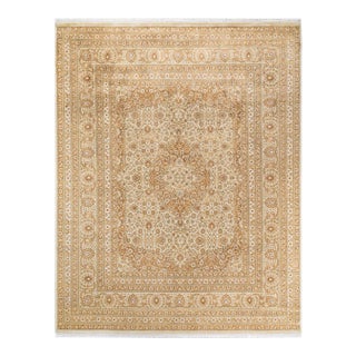 Mogul, One-of-a-Kind Hand-Knotted Area Rug - Ivory, 8' 1" x 10' 3" For Sale