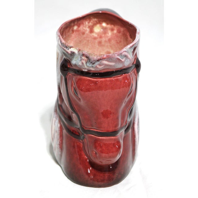 American Rare, Signed Vintage Frank Engle (1916-2002) Ceramic Horse Mug For Sale - Image 3 of 6