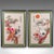 This is a tall pair of vintage bird embroideries. An Oriental, silk cotton wildlife scene, dating to the late 20th...