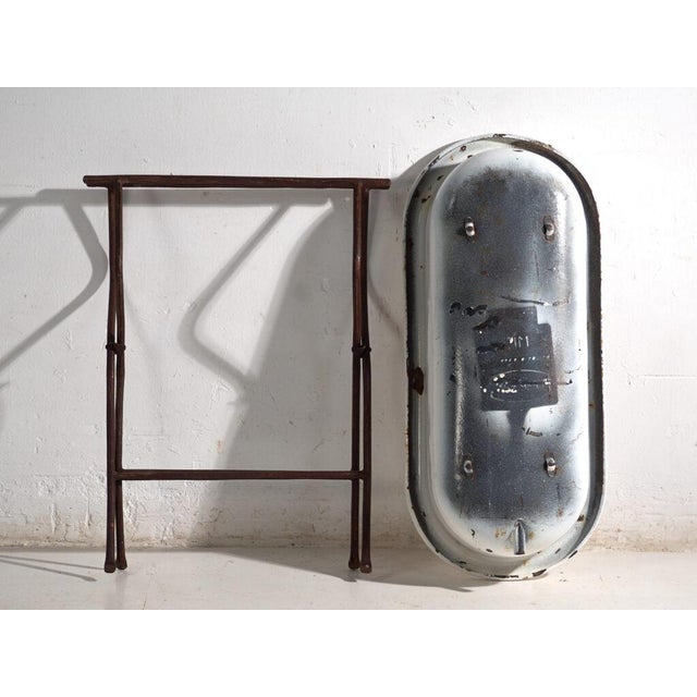 Bathtub in Enamelled Iron, Central Europe, 1950 For Sale - Image 11 of 12