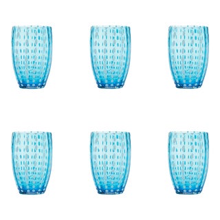 Perle Tumbler in Aquamarine - Set of 6 For Sale