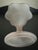 Glass Vintage Late 20th Century Frosted Pink Glass Dessert Pedestal Bowl For Sale - Image 7 of 10