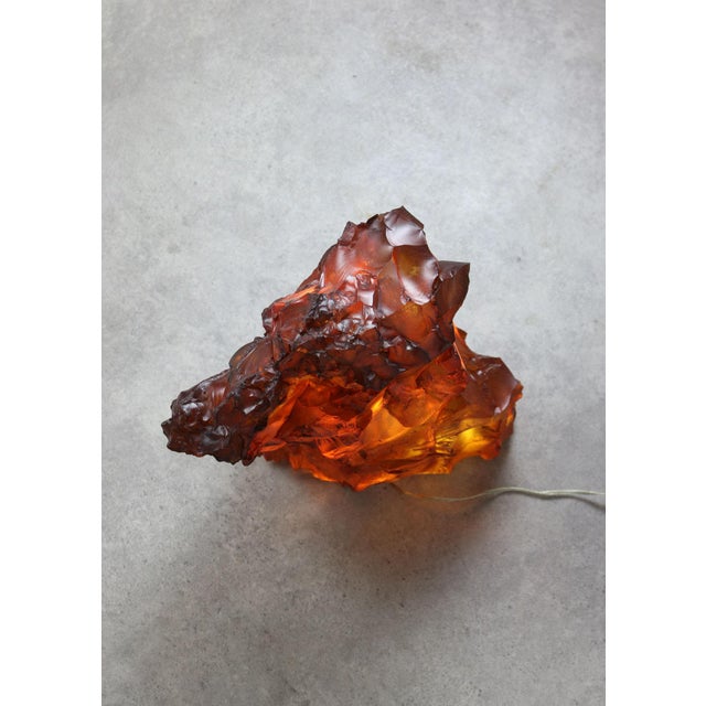 Vintage Italian Orange and Yellow Sculptural Lamps, 1970s, Set of 2 For Sale - Image 12 of 18