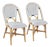 Leroy Rattan-Frame Armless Side Chair Set of 2 by Furniture Classics For Sale