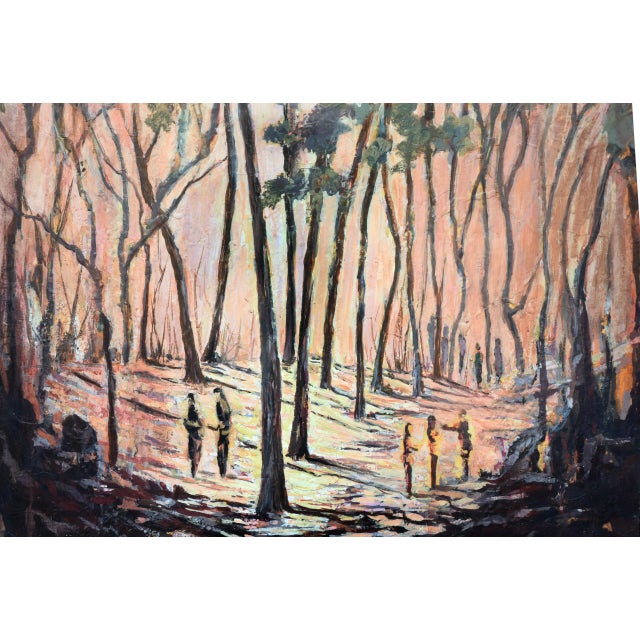 Modern Mid Century Tonalist Figurative Landscape -- the Search by Winifred Lucy Shaffer For Sale - Image 3 of 10