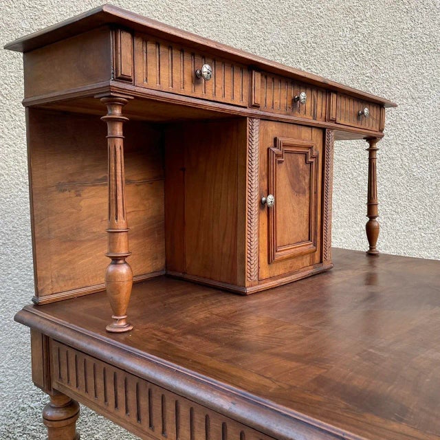 Antique Tiered Office Desk, 1900s For Sale - Image 9 of 12