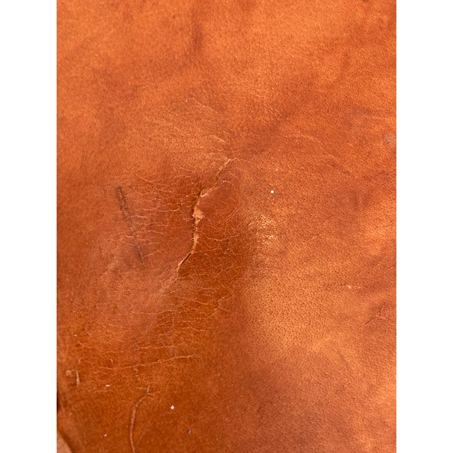 Ralph Lauren Style Spanish Wrought Iron and Leather Bar Stools - Set of Three For Sale - Image 9 of 12