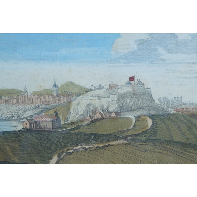 Antique 1693 John Slezer Prospect of Edinburg Dean Landscape Engraving, Framed For Sale - Image 9 of 12