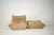 1970s Togo Lounge Chair and Pouf in Caramel Loop Fabric by Michel Ducaroy for Ligne Roset, 1973, Set of 2 For Sale - Image 5 of 18