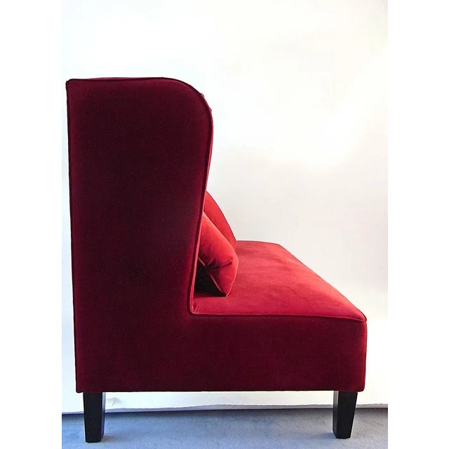 Vintage French Highback Sofa by La Fibule, 1990s For Sale - Image 4 of 7