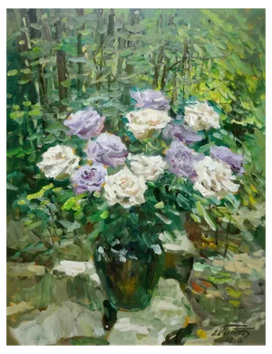 Edgars Vinters, Roses, 2008, Oil on Cardboard