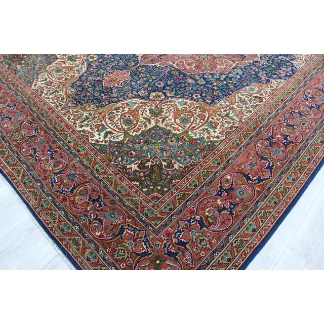 Brick Red Large Vintage Turkish Area Rug - 111.5"x 143" For Sale - Image 8 of 13