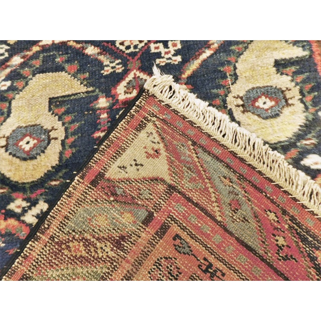 1940s Hand Knotted Blue Background Runner For Sale - Image 12 of 13