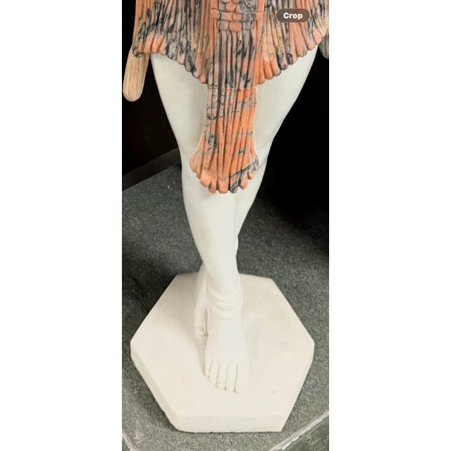 Mid-Century Modern 1930s Art Deco Alabaster Statue Demetre Chiparus For Sale - Image 3 of 8