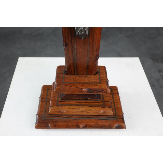 French Oak and Copper Crucifix, 1920 For Sale - Image 11 of 13