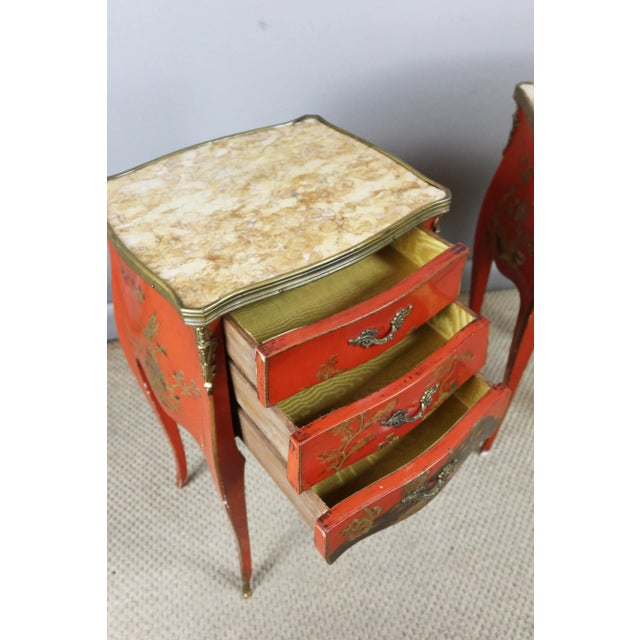 Louis XV Bedside Table, 1970s, Set of 2 For Sale - Image 4 of 14