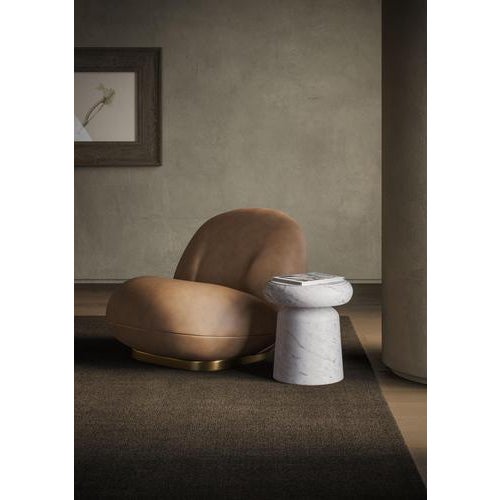 Nissa Nero Marquinia Marble Stool and Side Table by Ivan Colominas For Sale - Image 4 of 10