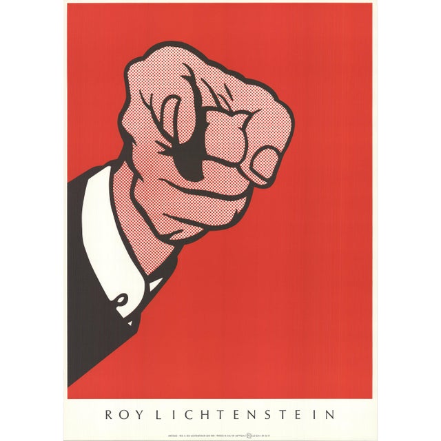 Artist: Roy Lichtenstein Title: Pointed Finger Year: 1989 Signed: No Medium: Lithograph Paper Size: 39 x 27.5 inches ( 99...