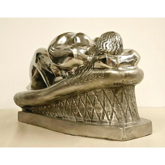 1990s "Little Goddess" Stainless Steel Table Sculpture by Jerry Soble For Sale - Image 9 of 11