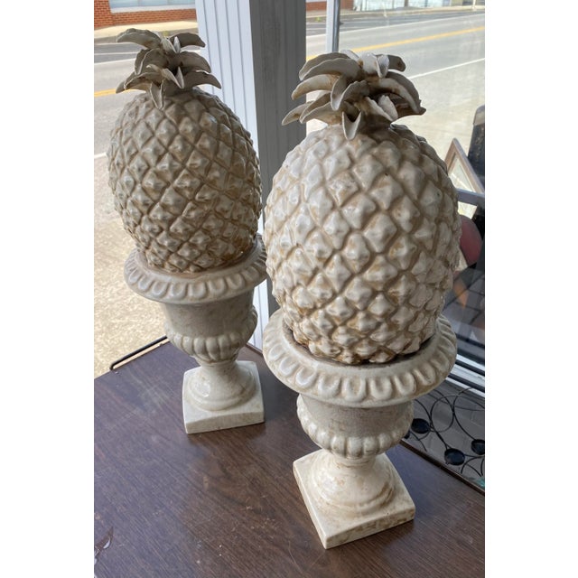 1980s Pineapple Urns - a Pair For Sale - Image 4 of 8