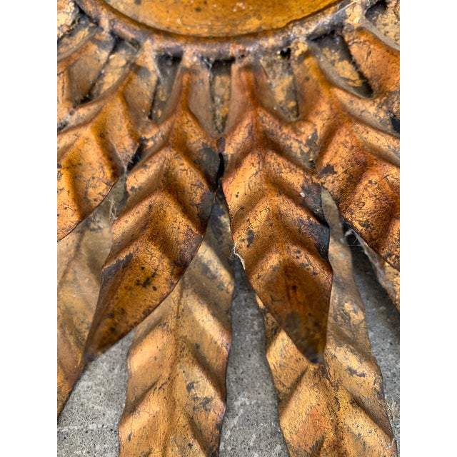 Mid Century Sunburst Ceiling Fixture With Glass Tulip For Sale - Image 10 of 13