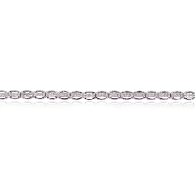 Contemporary Luxury Open Work Round Cut Diamond Tennis Bracelet for Women - New Year Gift For Sale - Image 3 of 13