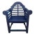 Vintage Royal Blue Lutyens Teak Child’s Garden Chair For Sale
