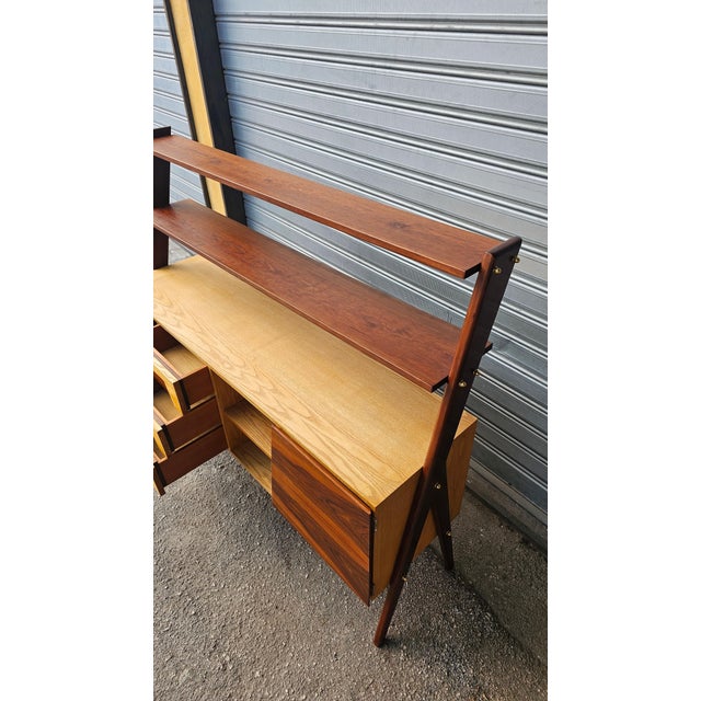 Mid-Century Walnut and Ash Highboard, 1960s For Sale - Image 4 of 11