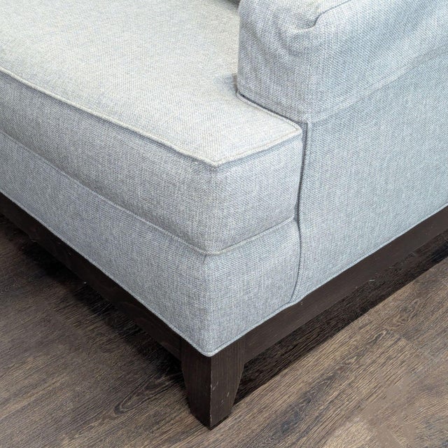 Textile Ethan Allen Arcata 3-Seat Gray Sofa With Cushions For Sale - Image 7 of 9